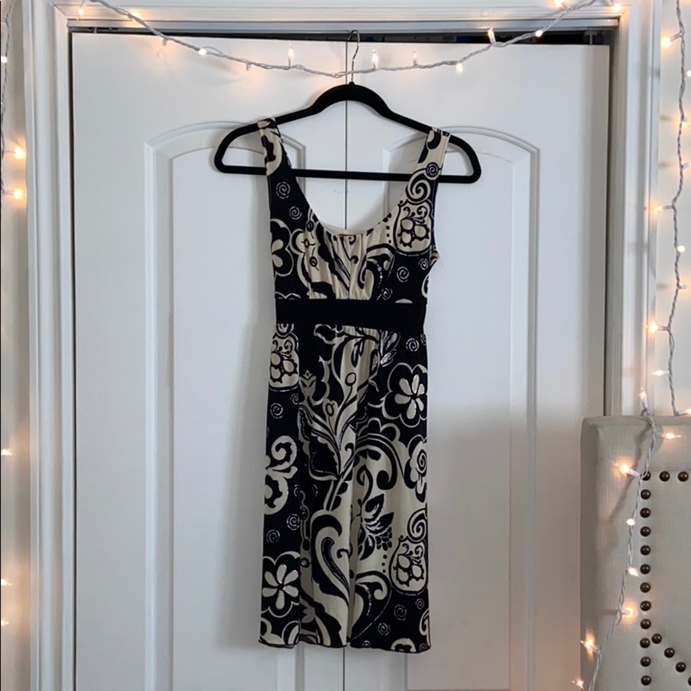 Black and cream dress